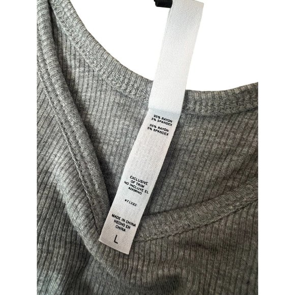 Steve Madden Women's Ribbed Stretch‎ Bralette SM02151 Heather Gray - Picture 5 of 6